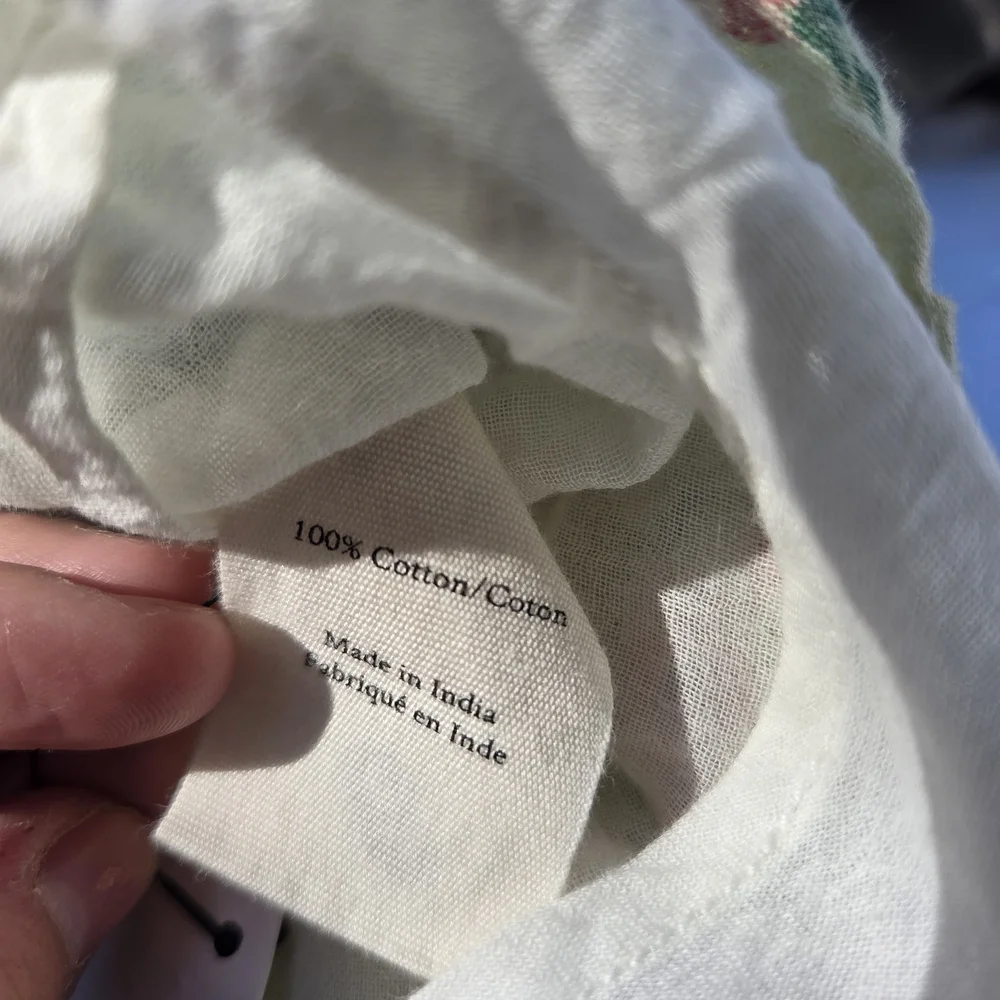 LoveShackFancy 100% Cotton Soleil Patchwork Floral Ruffle Skirt‎